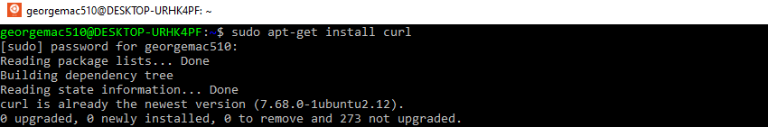 WSL2 Install CURL